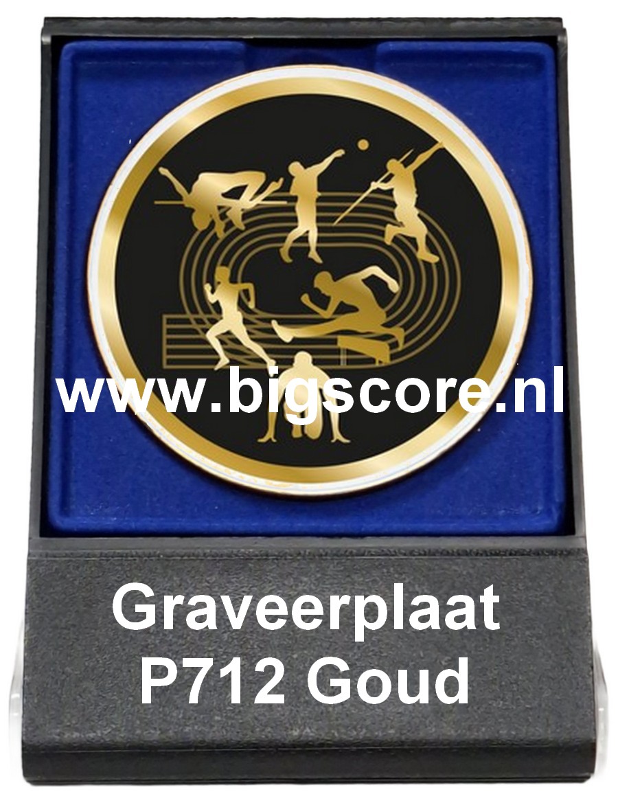 Zeskamp Acryl in medailledoosje Blauw-Zwart G/Z/B